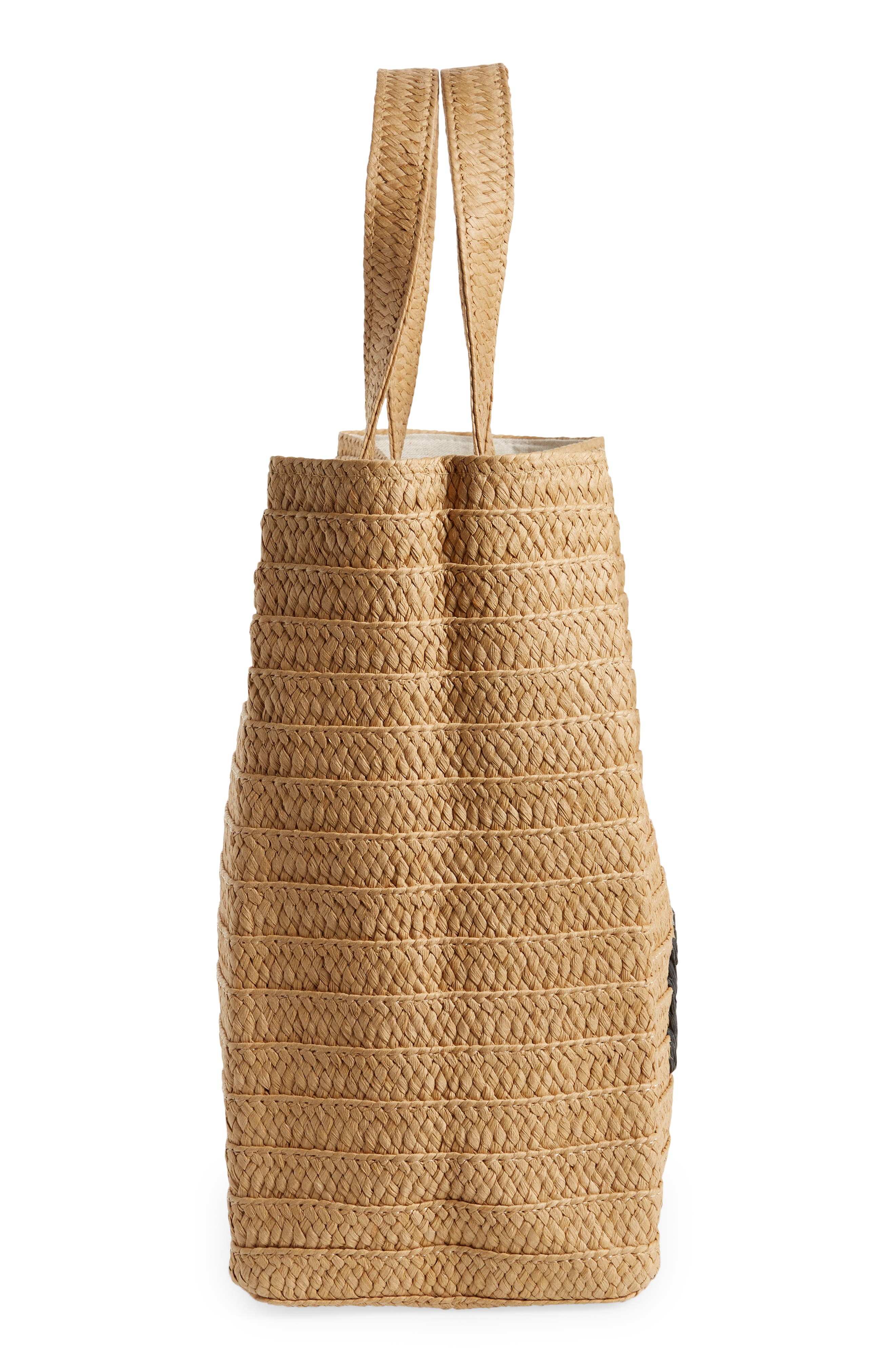 BTB Los Angeles Salty as a Beach Straw Tote, Alternate, color, 