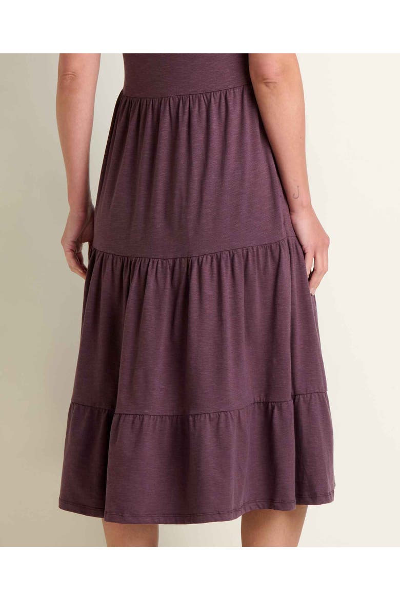 Marley Tiered Midi Dress, Alternate, color, Raisin