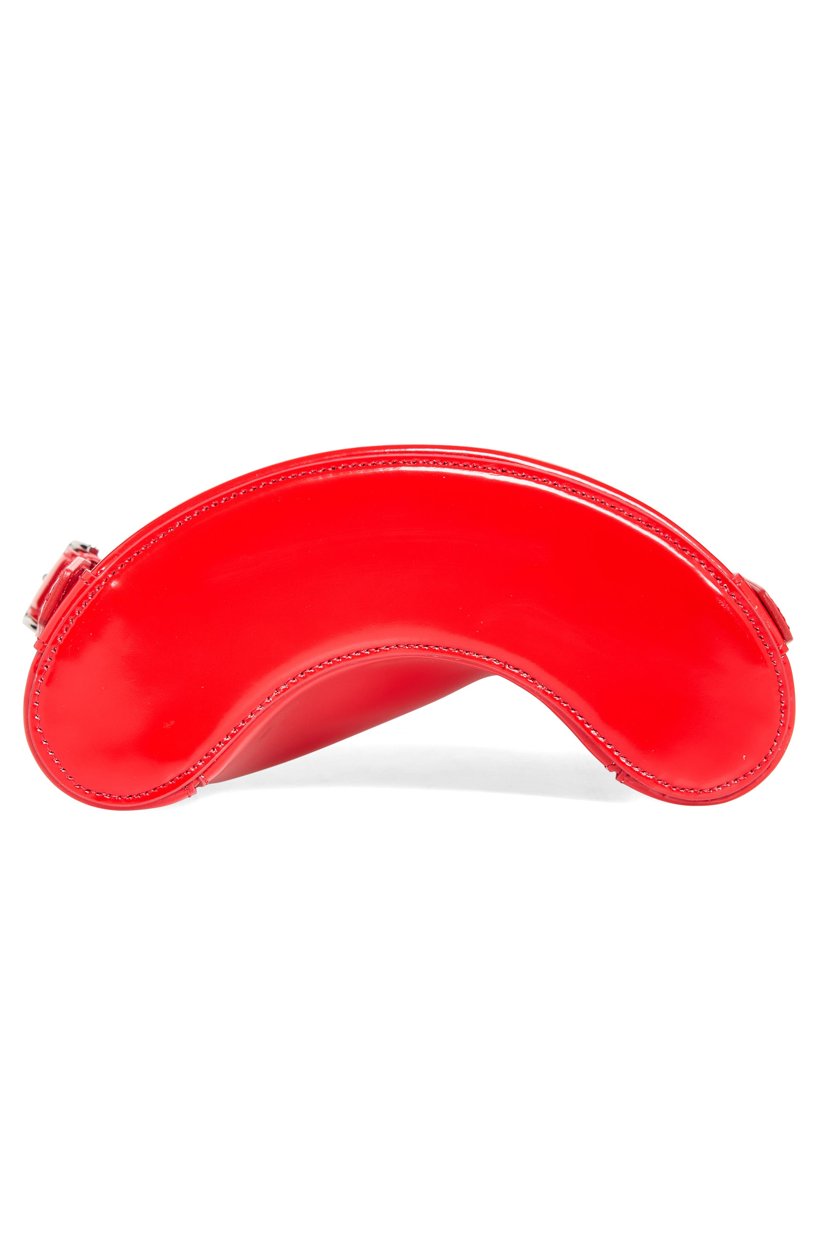 Ergonomic Leather Bucket Bag, Alternate, color, RED RED