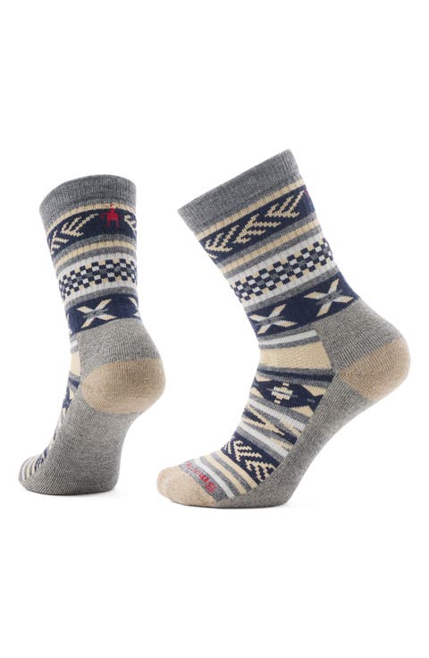 Everyday Cozy Cabin Games Wool Blend Crew Socks