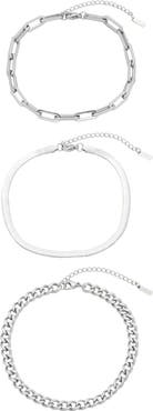 st. Moran Set of 3 Assorted Chain Bracelets