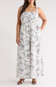 SUGARLIPS Renzo Toile Tie Strap Jumpsuit