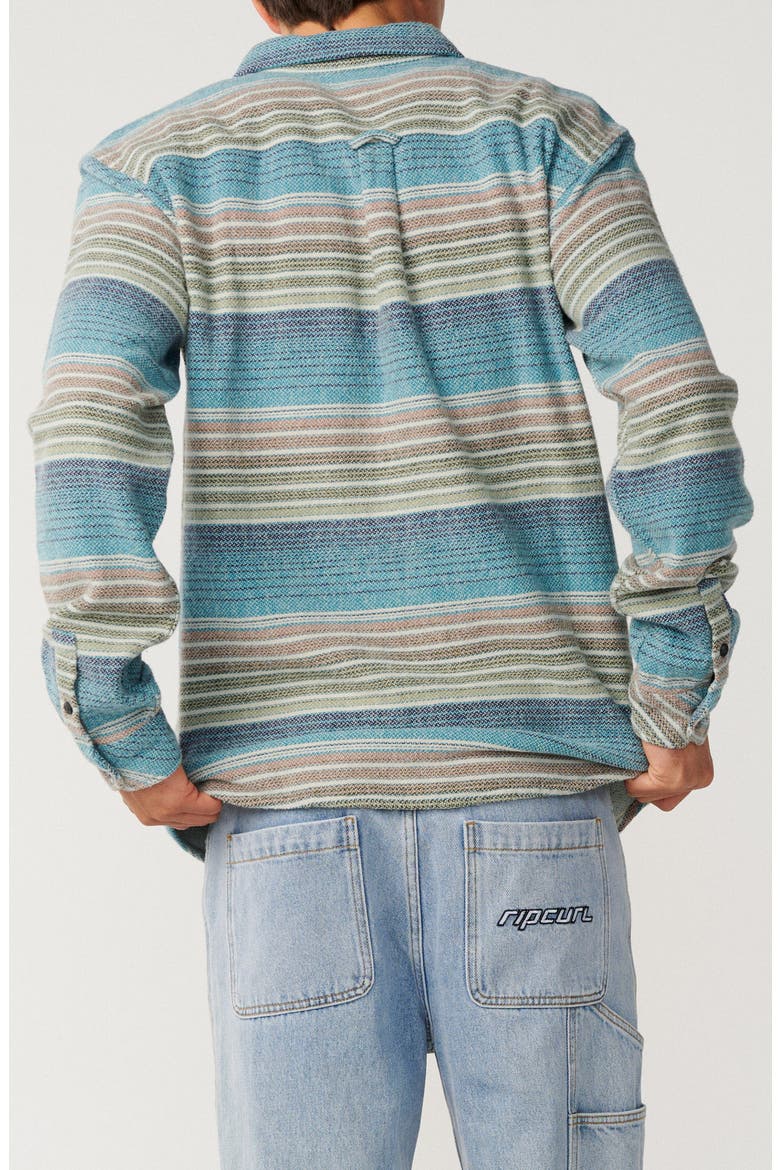 Classic Surf Baja Cotton Flannel Button-Up Shirt, Alternate, color, DUSTY JADE