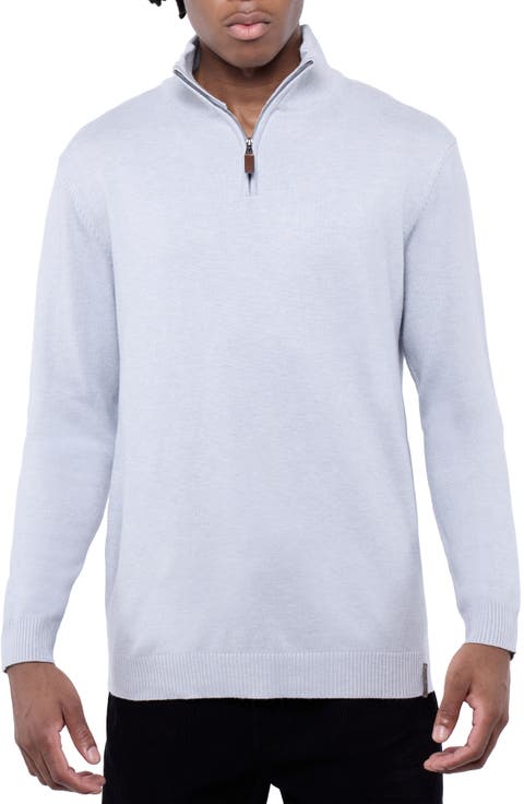 Mock Neck Quarter Zip Sweater