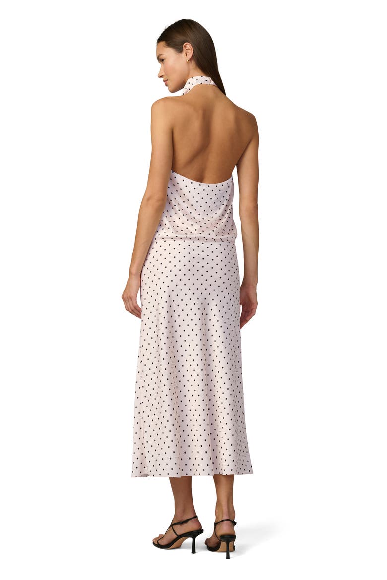 The Ines Polka Dot Midi Skirt, Alternate, color, ECRU POLKA DOT