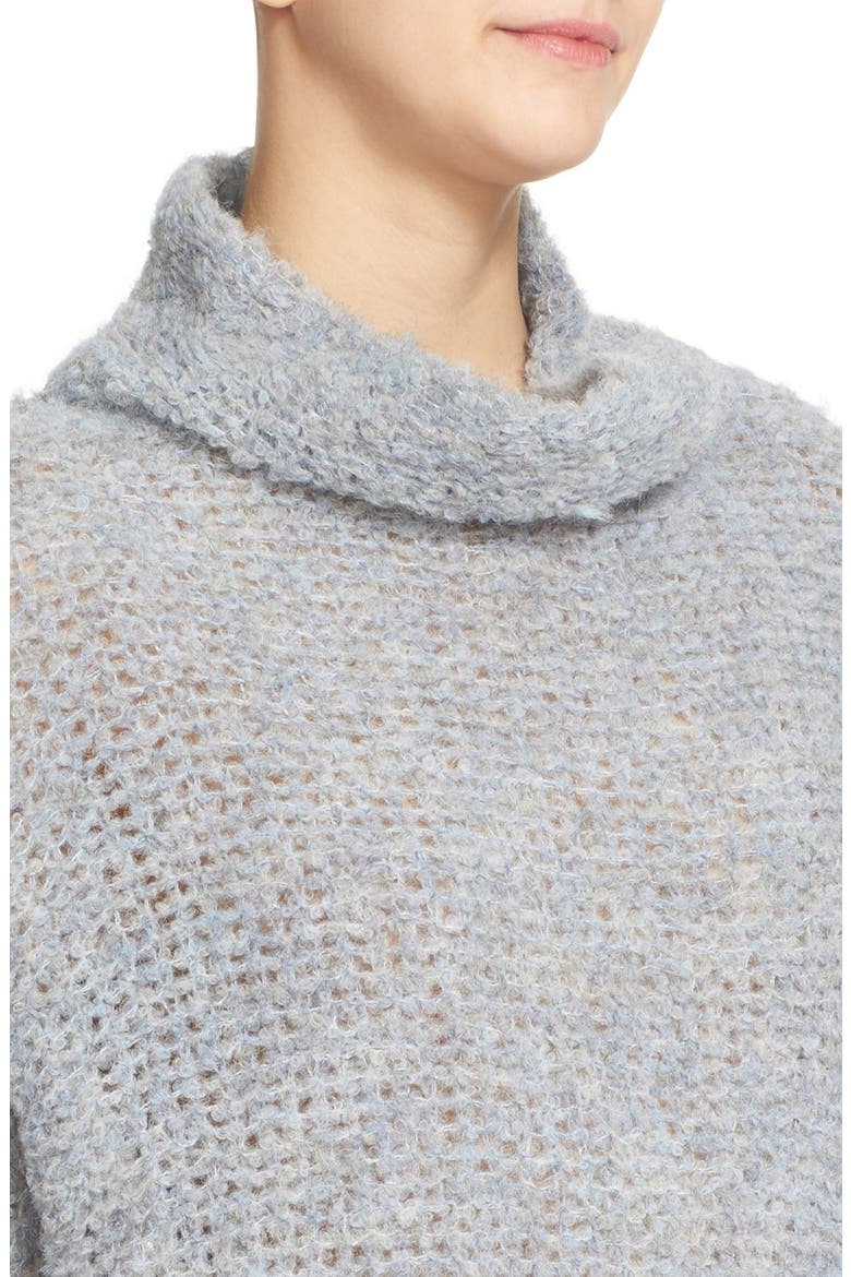 'She's All That' Knit Turtleneck Sweater, Alternate, color, BLUE
