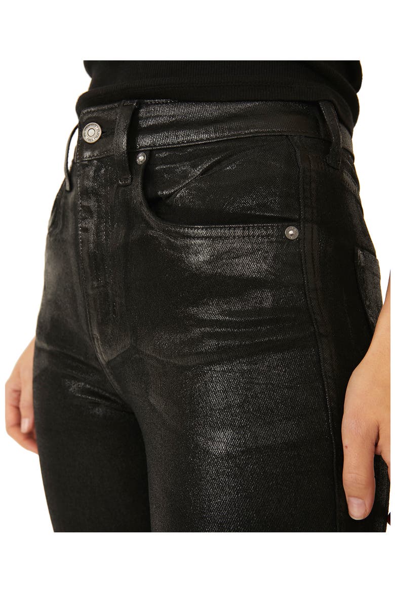 High Waist Coated Jeans, Alternate, color, COATED BLACK