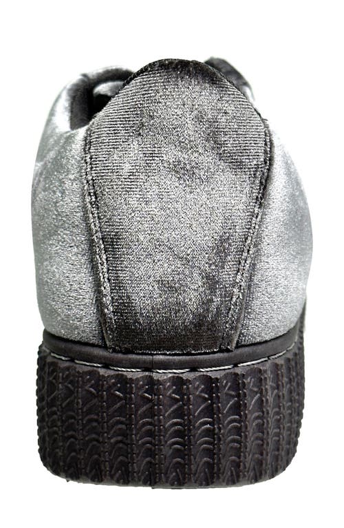 Ninety Union Frenzy Velvet Platform Sneaker In Grey