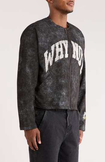 Twill Washed Front Zip Jacket