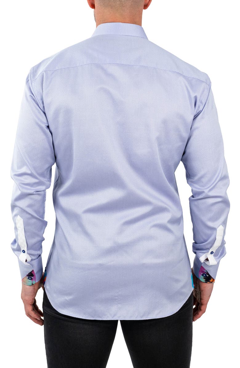 Maceoo Einstein Jacqslate Purple Button-Up Shirt, Alternate, color, 