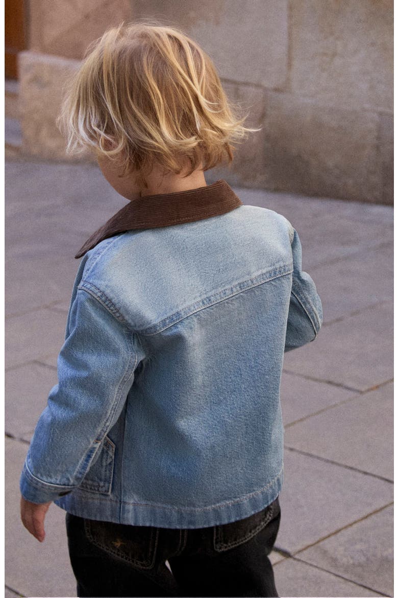 Kids' Carpenter Collar Denim Shirt Jacket, Alternate, color, BLUE