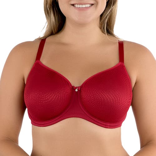 Parfait Pearl Non-padded Seamless Minimizer Bra In Red