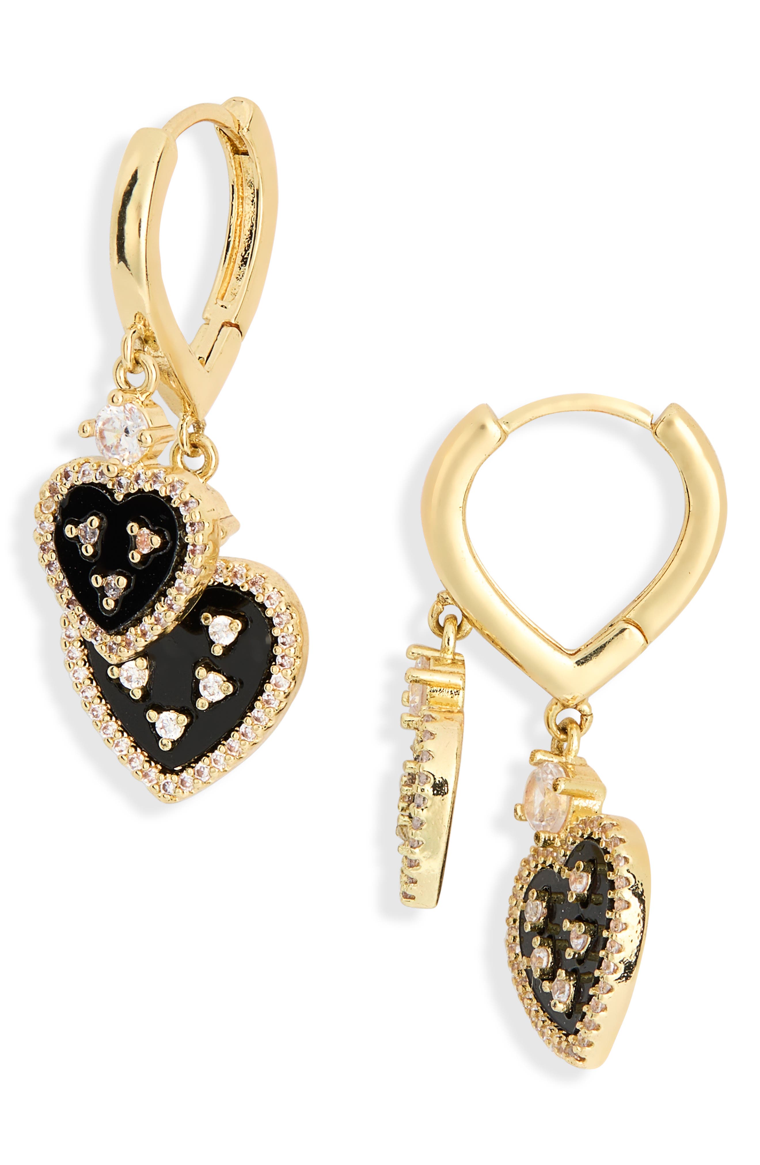 EYE CANDY LOS ANGELES Sabrina Heart Charm Drop Earrings