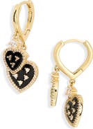 EYE CANDY LOS ANGELES Sabrina Heart Charm Drop Earrings