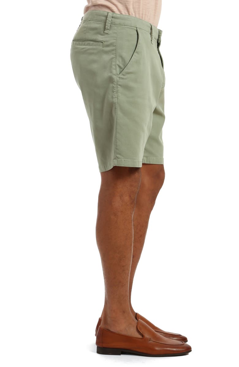 34 Heritage Nevada Flat Front Twill Shorts, Alternate, color, Green Soft Touch