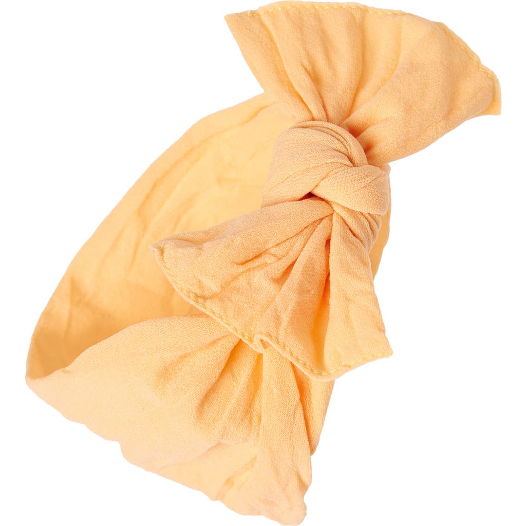 Baby Bling Knotted Bow Headband In Yellow