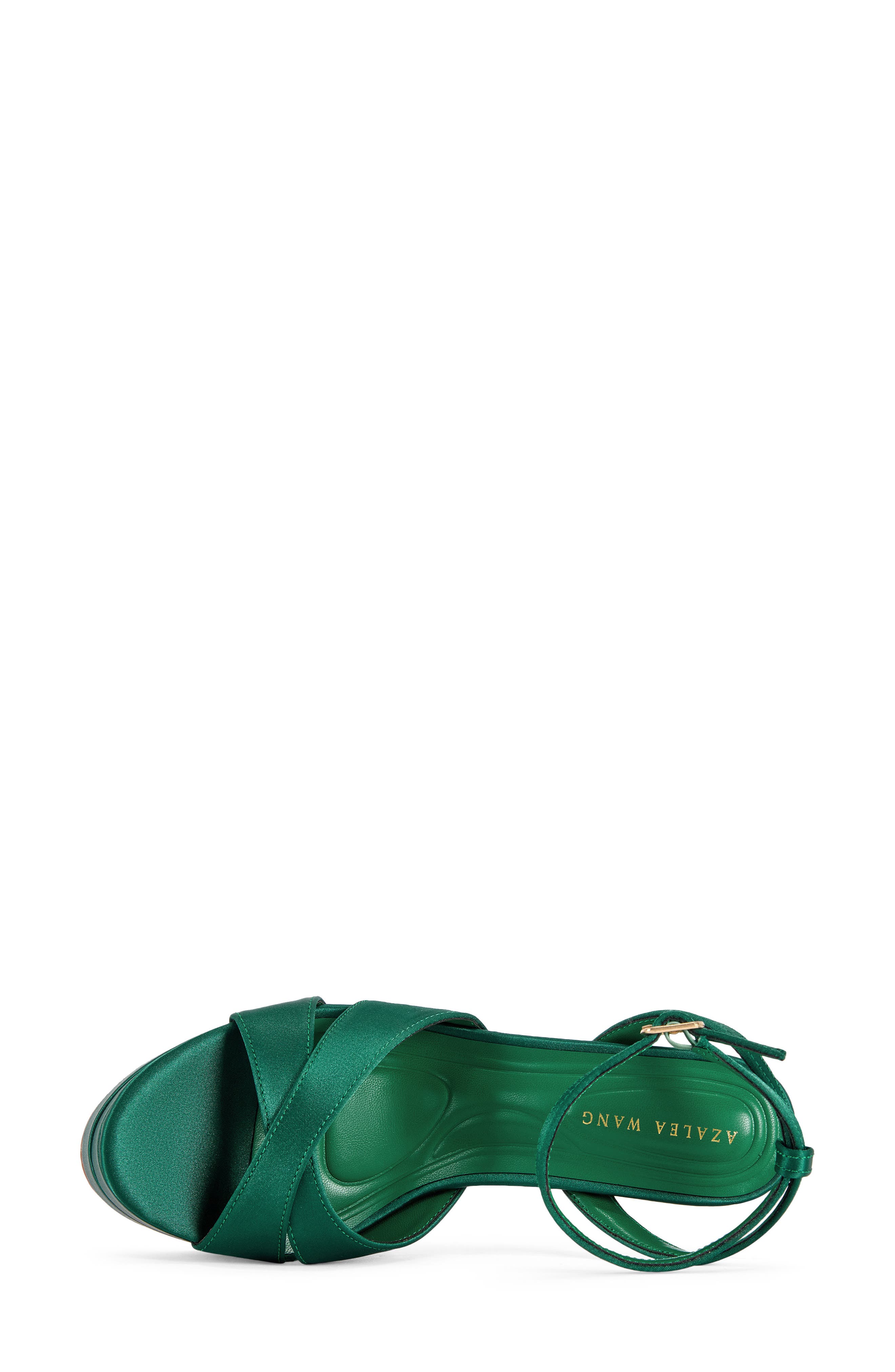 Halladay Ankle Strap Platform Sandal, Alternate, color, EMERALD