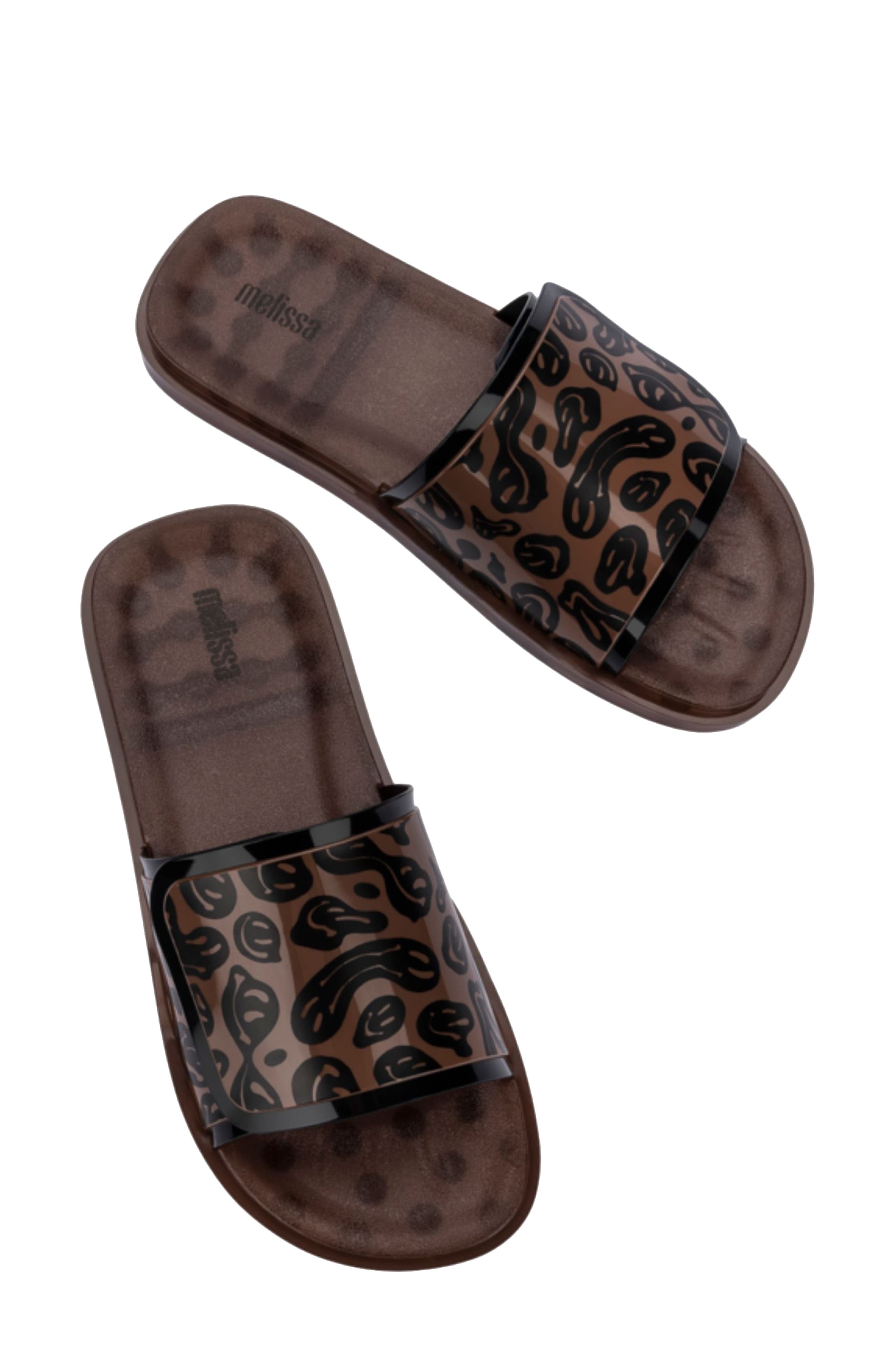 Groovy Slide Sandal, Alternate, color, BROWN/ BLACK
