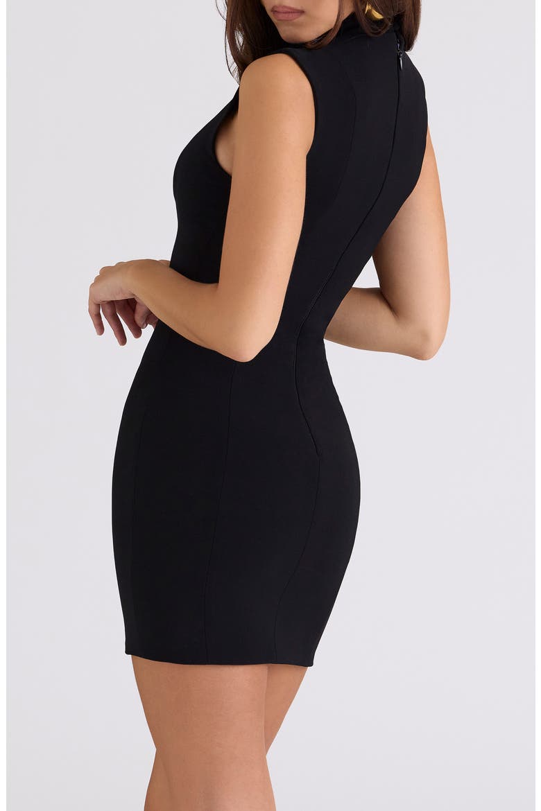 Rosa Black Cutout Crepe Minidress, Alternate, color, BLACK