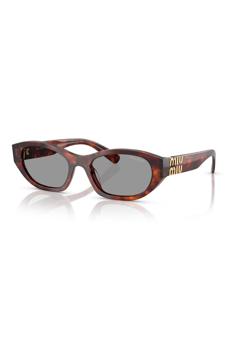 53mm Irregular Sunglasses, Alternate, color, GREY