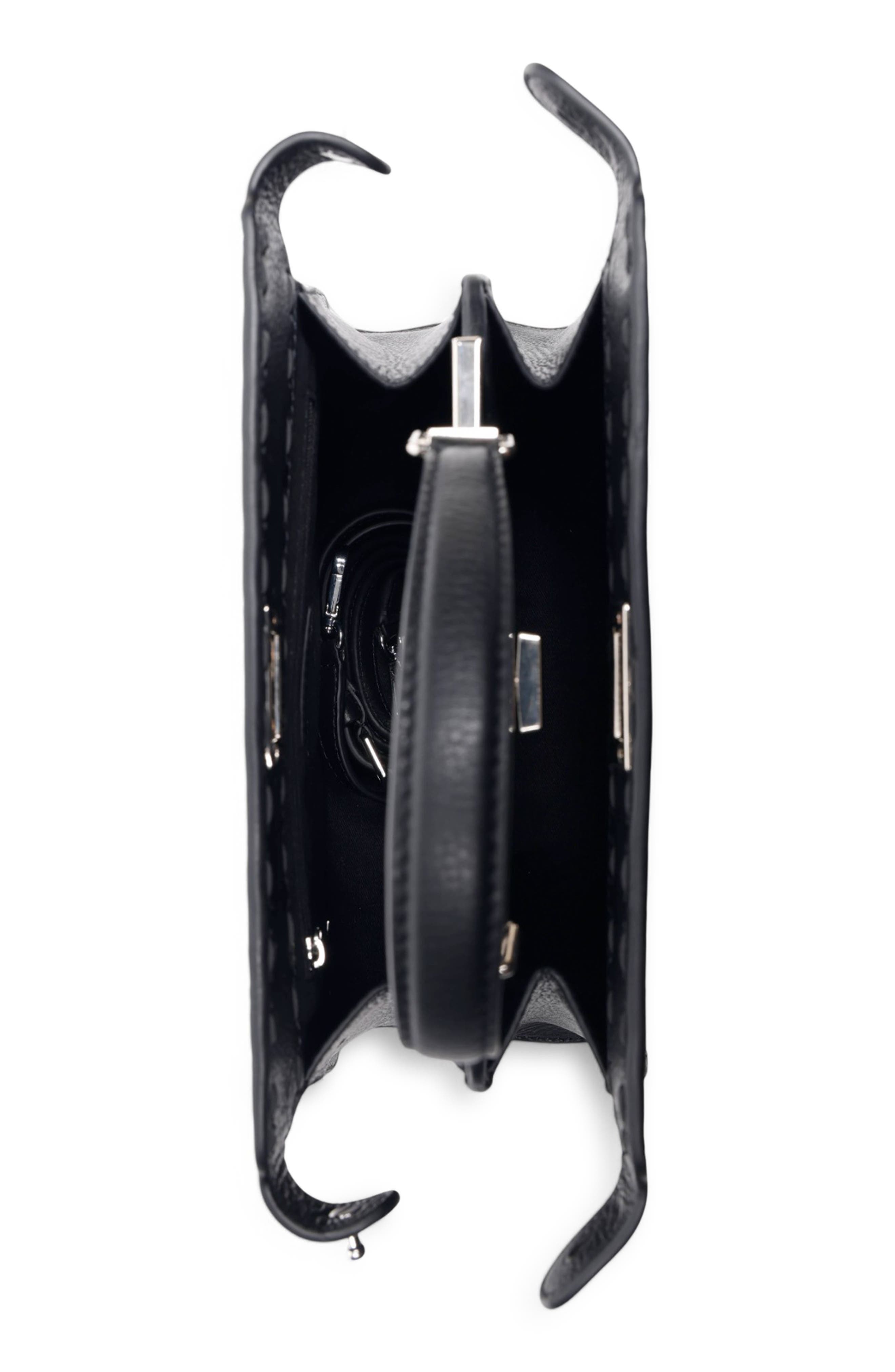 Walter Baker Reed Leather Satchel, Alternate, color, Black