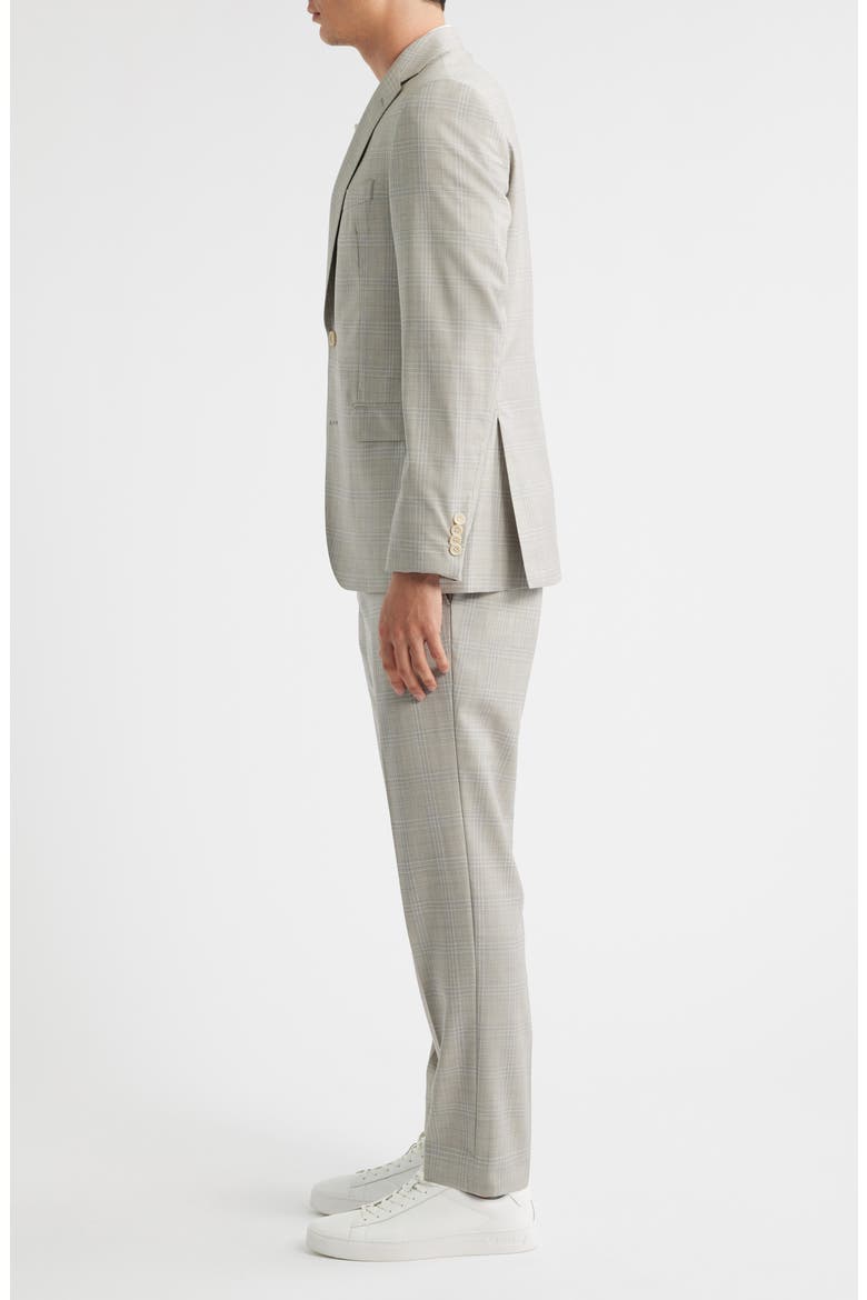 Esprit Plaid Wool Suit, Alternate, color, SAND