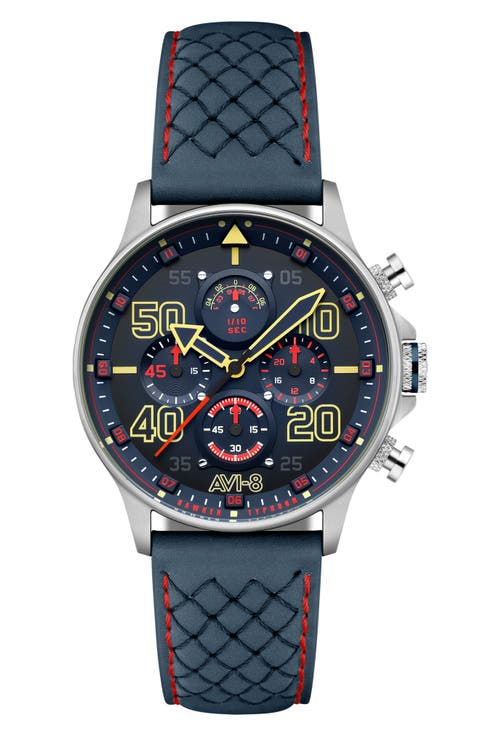 Hawker Typhoon Coningham Baldwin Chronograph Leather Strap Watch, 42mm