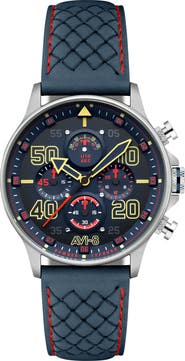 AVI-8 Hawker Typhoon Coningham Baldwin Chronograph Leather Strap Watch, 42mm