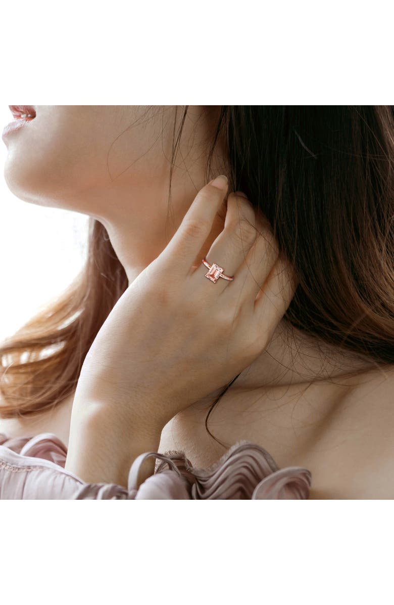 Julianna B. Morganite & Diamond Ring 14k, Alternate, color, Rose Gold