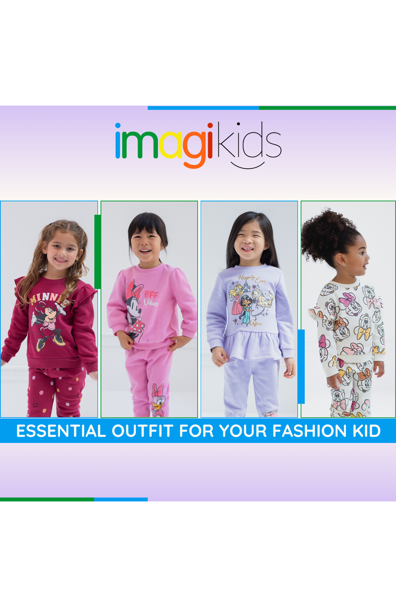 Disney Princess 2-Piece Fleece Sweatshirt and Pants Set, Alternate, color, Princess Cream