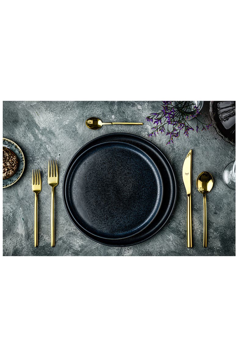 Due 5-Piece Place Setting, Alternate, color, GOLD