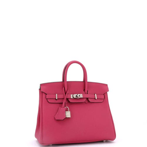 Pre-owned Hermes  Hermes Birkin Handbag Pink Togo With Palladium Hardware 25 In Pink