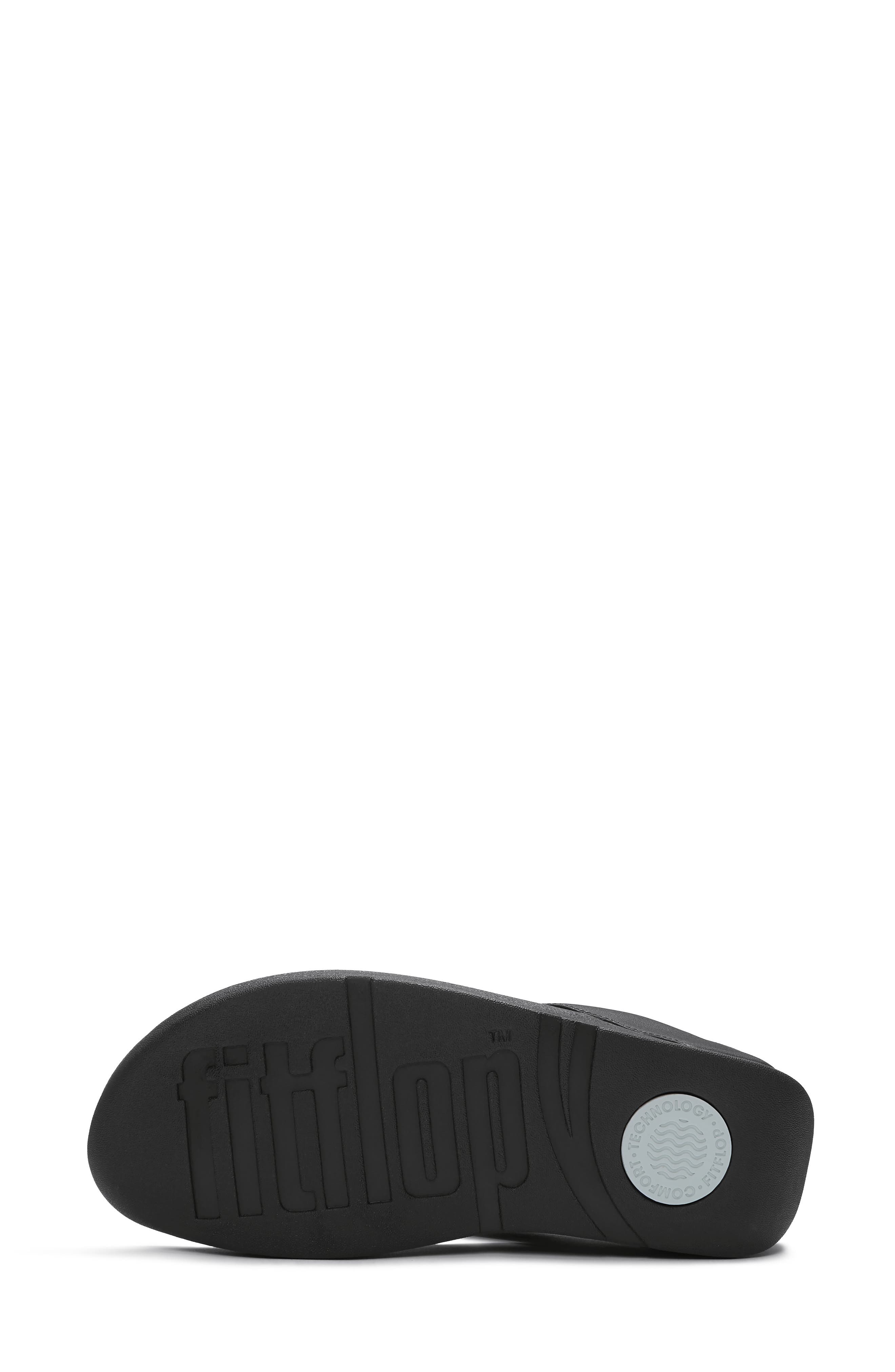 Flowrise Embellished Wedge Flip Flop, Alternate, color, BLACK