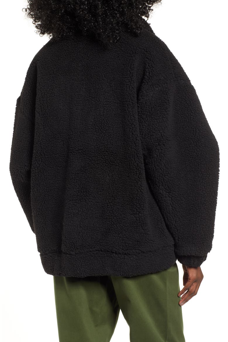 Pixie Faux Shearling Jacket, Alternate, color, BLACK