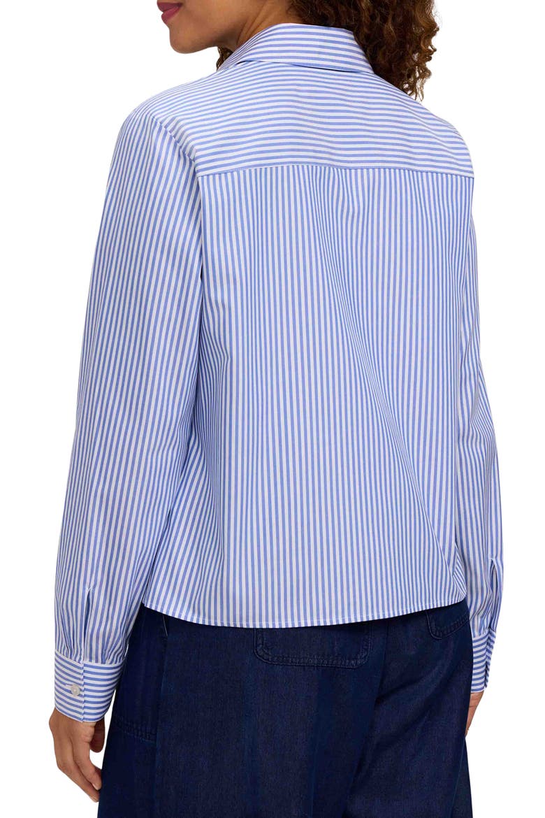 Jodie Stripe Cotton Button-Up Shirt, Alternate, color, POWDER BLUE/ WHITE