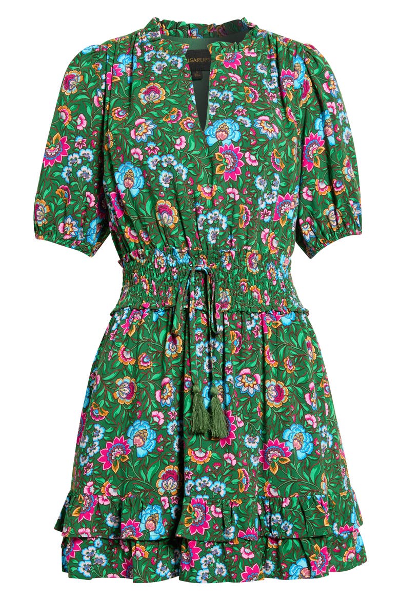 Jurie Smocked Waist Minidress, Alternate, color, KELLY-MULTI