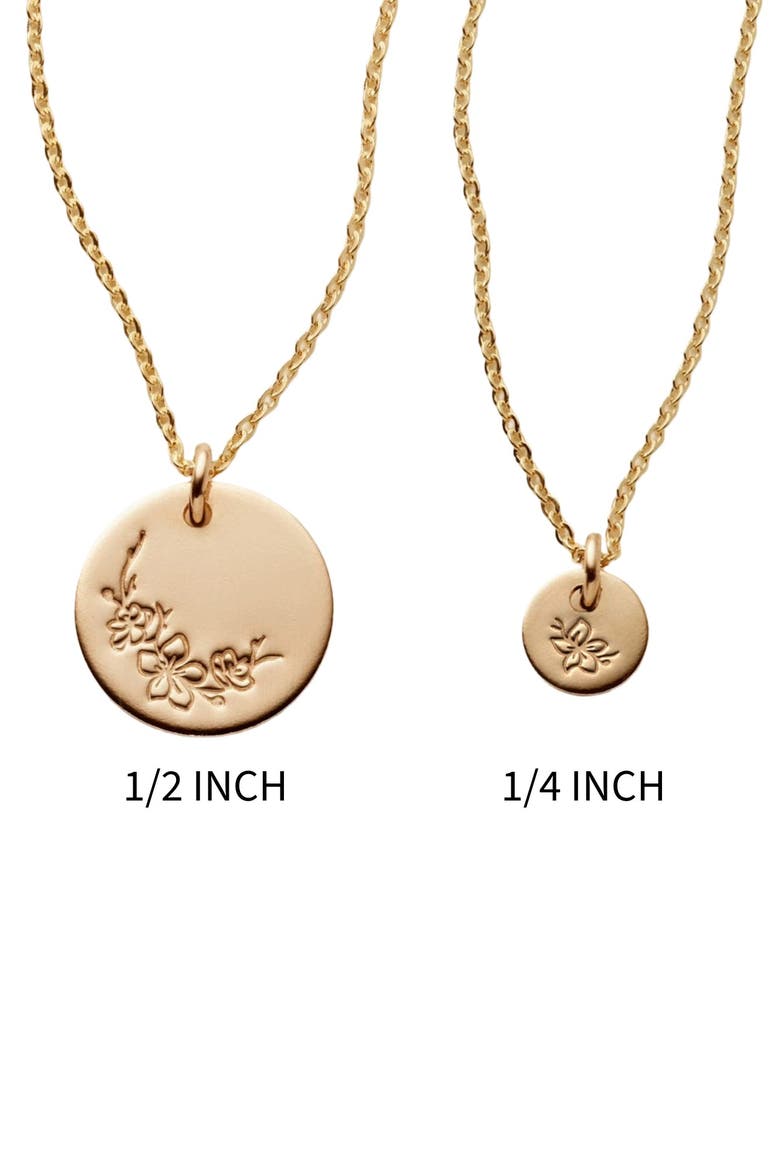March Birth Flower Necklace, Alternate, color, Silver