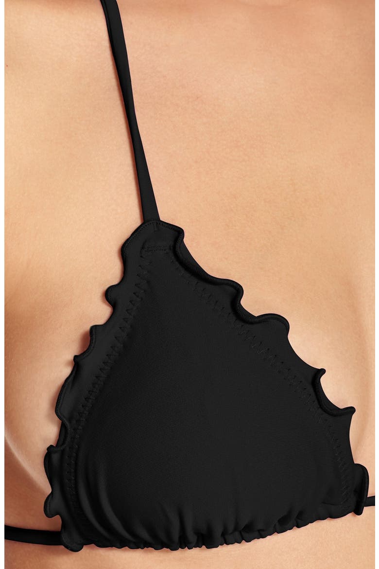 'Wavy' Bikini Top, Alternate, color, BLACK