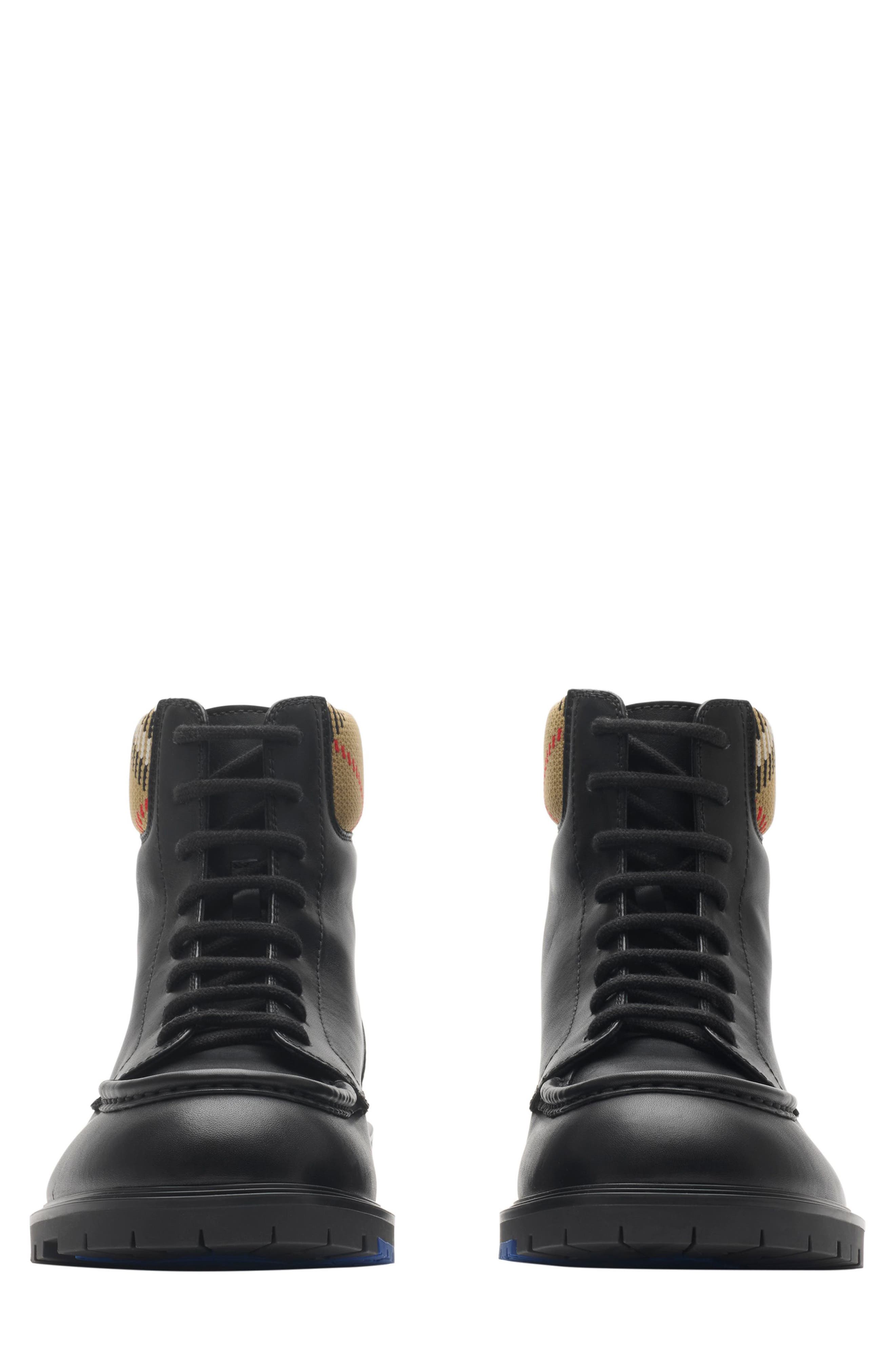 Burberry Rogue Combat Boot, Alternate, color, Black