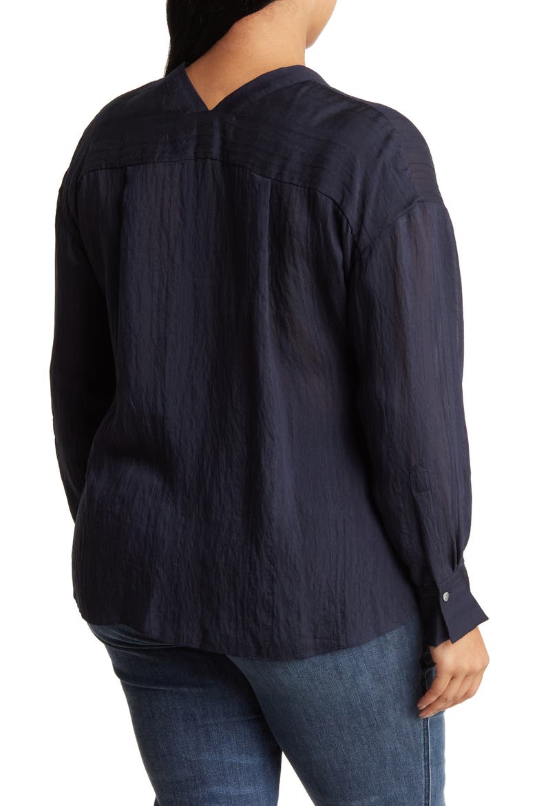 Drapey V-Neck Top, Alternate, color, COASTAL
