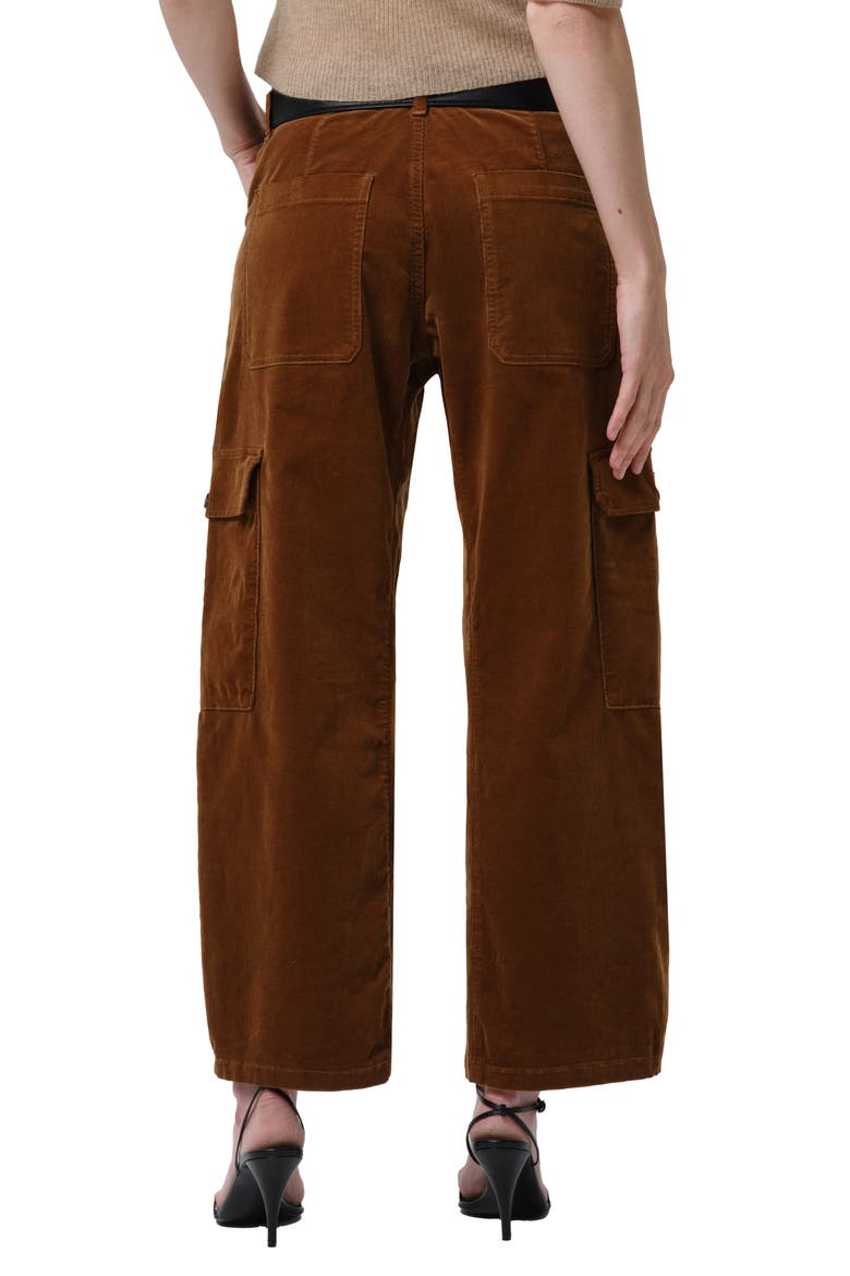 Thassos Twisted Seam Utility Corduroy Wide Leg Pants, Alternate, color, MANUKA BRONZE