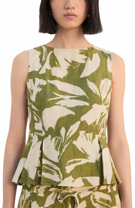 Printed Peplum Top