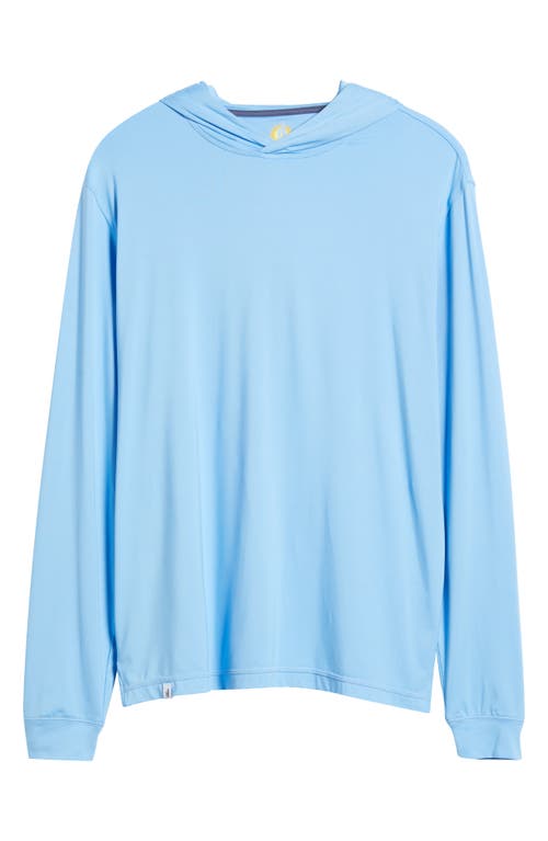 Johnnie-o Talon Prep-formance Long Sleeve Hooded T-shirt In Maliblu