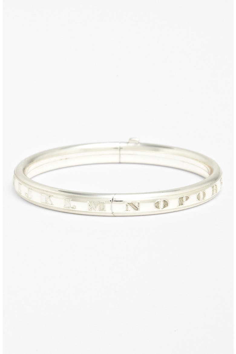 Sterling Silver Alphabet Bracelet, Main, color, STERLING SILVER
