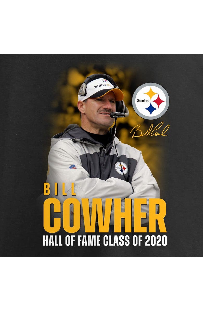 FANATICS Men's Fanatics Branded Bill Cowher Black Pittsburgh Steelers 2020 Pro Football Hall of Fame Inductee Coach Graphic T-Shirt, Alternate, color, 