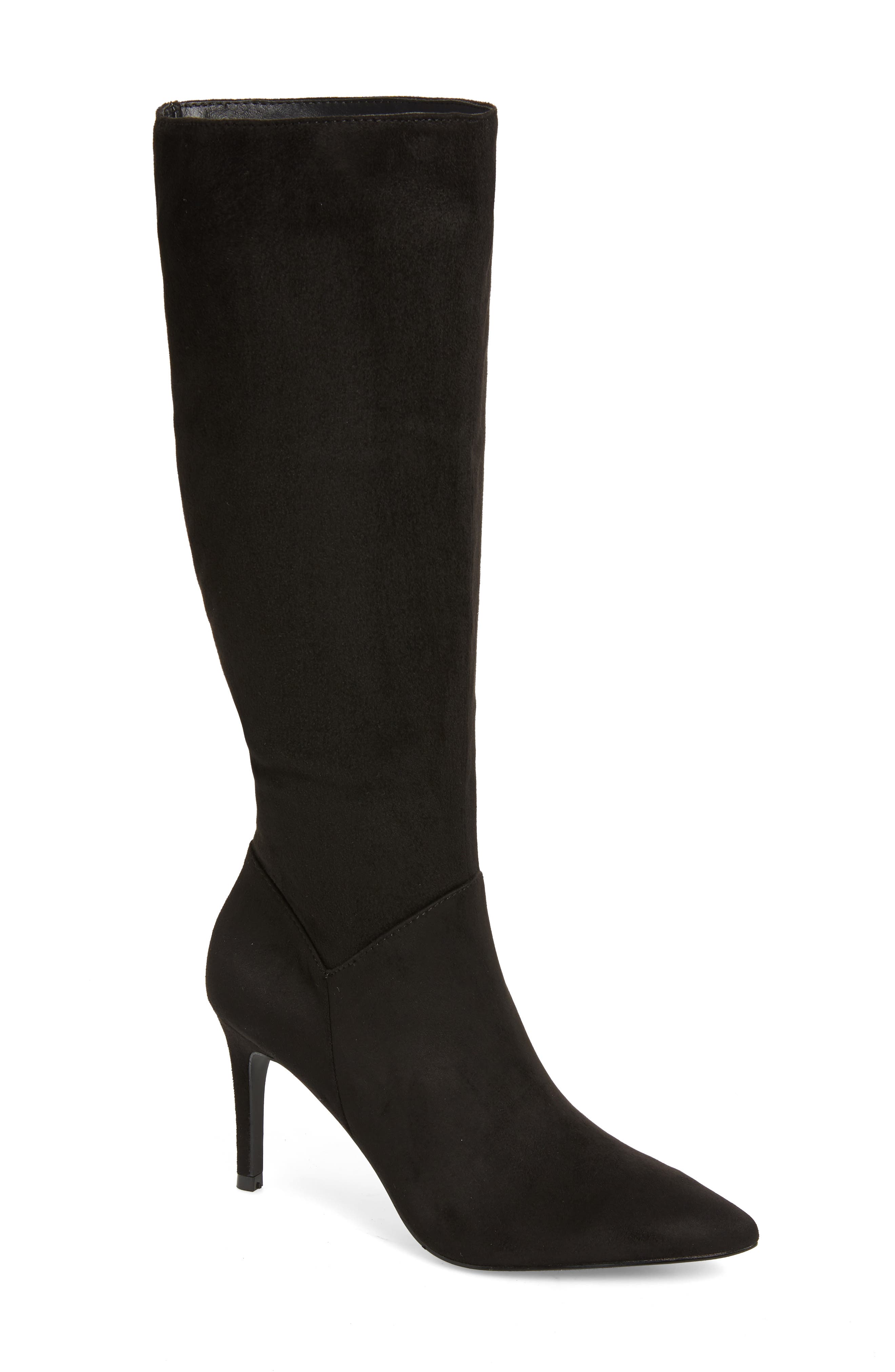 Kinga Knee High Boot, Main, color, BLACK SUEDE