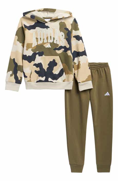 Kids' Camo Printed Fleece Hoodie & Pants Set
