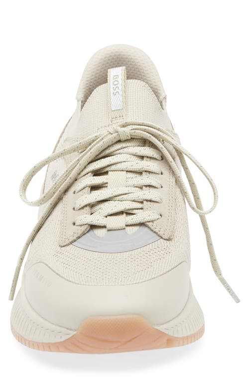 Hugo Boss Boss Ttnm Evo Stretch Fabric Sneakers With Almond Toe In Multi
