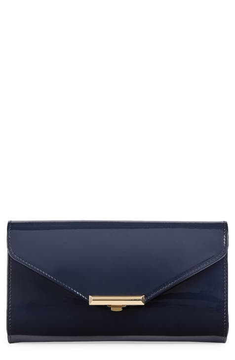 Navy suede clutch bag best sale