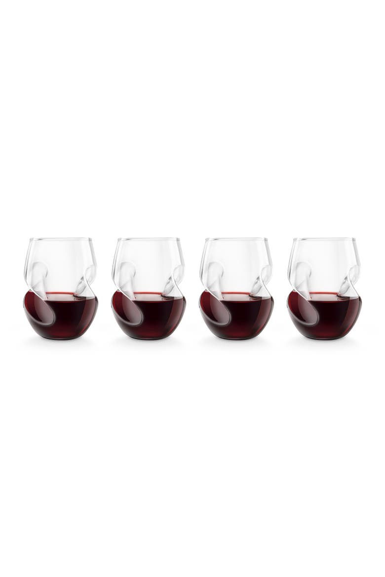 Conundrum Red Wine Glasses, Set of 4, Alternate, color, Clear